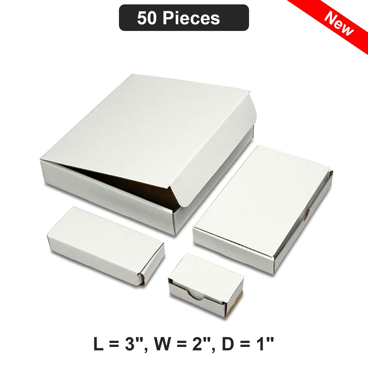 Small Rectangular Box 3x2x1 Inch Corrugated Cardboard Shipping & Storage Box